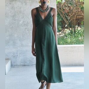 ZARA LINEN SLIP DRESS ZW COLLECTION